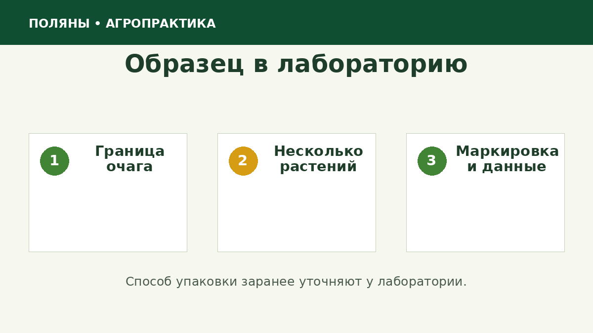 Подготовка образца растения для диагностики