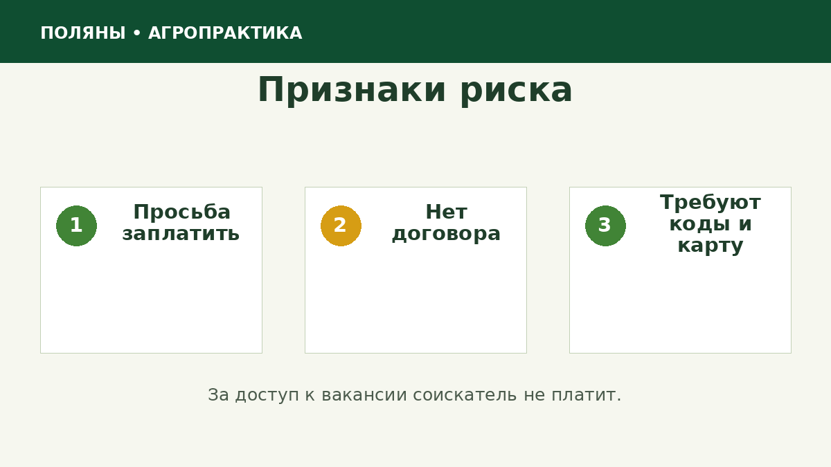 Красные флаги при поиске работы